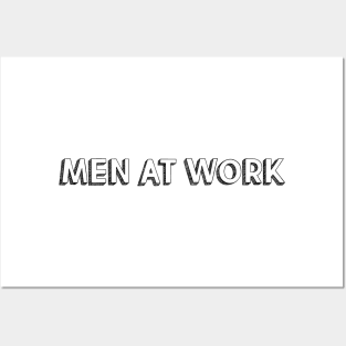 Men At Work <//> Typography Design Posters and Art